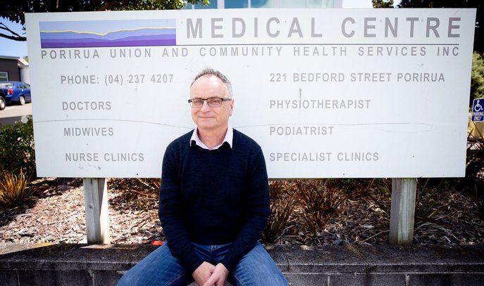 Dr Bryan Betty outside his clinic